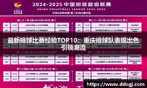 最新排球比赛经验TOP10：重庆排球队表现出色引领潮流